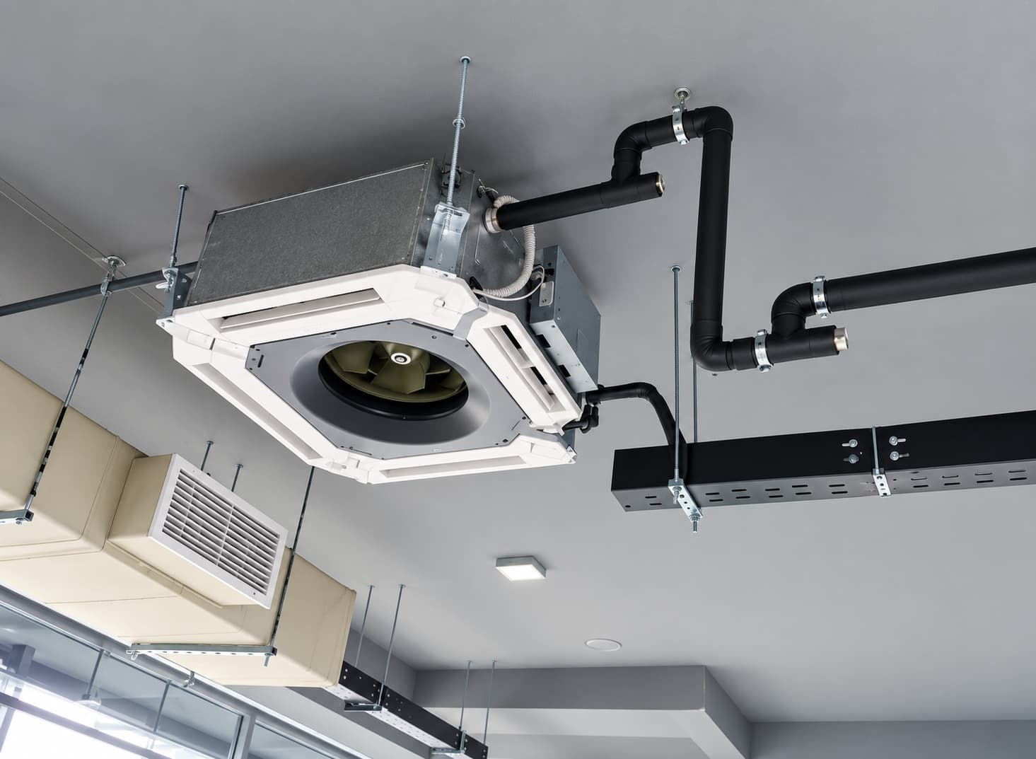 Four-way ceiling cassette with insulated refrigerant piping at 29 Varient, Lahore