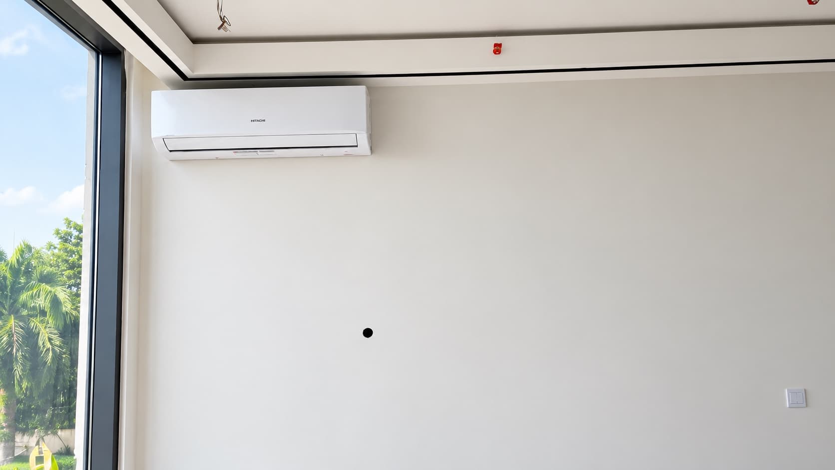 Wall-mounted indoor unit in a finished room at 29 Varient, Lahore